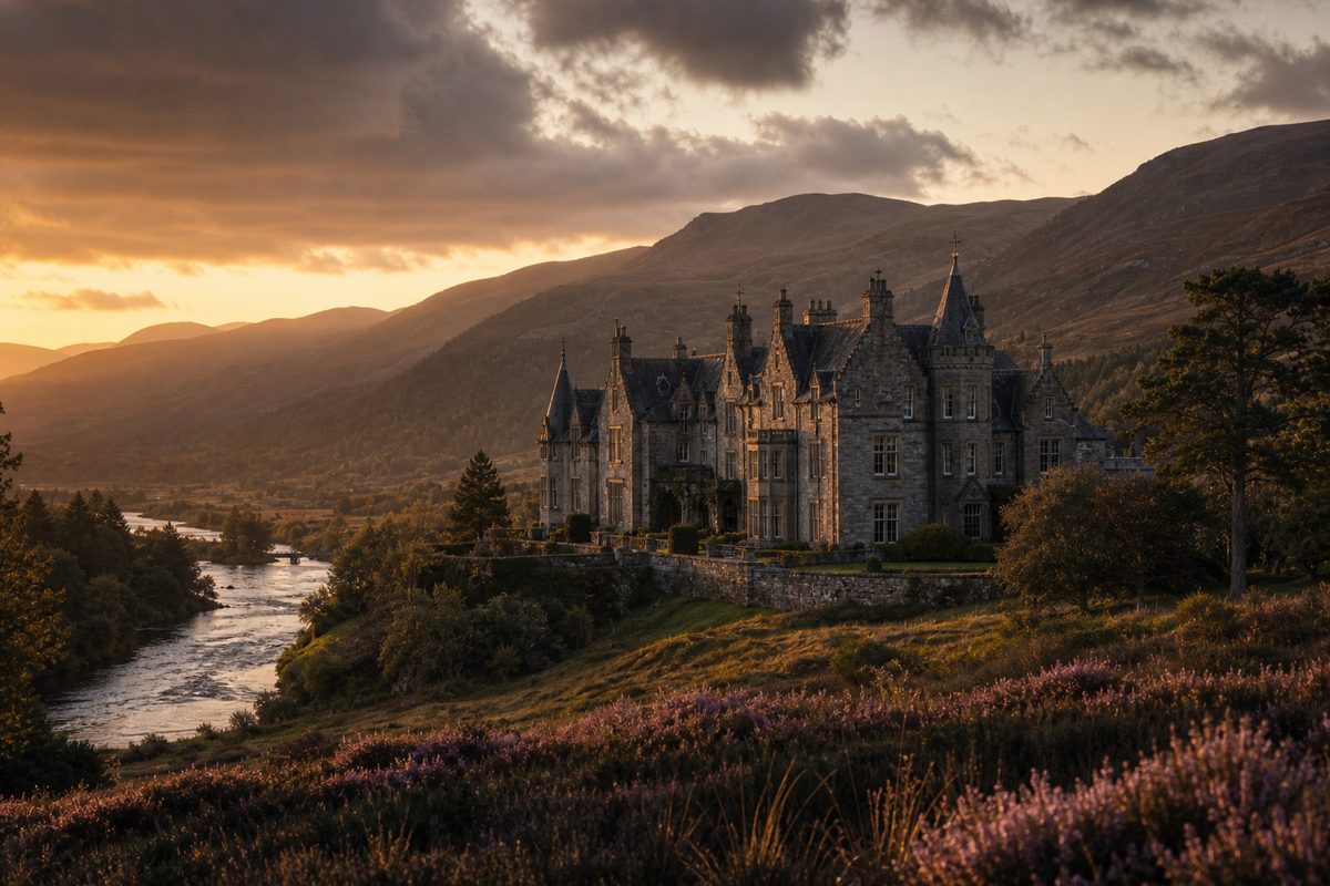 The Easter Elchies estate above the River Spey