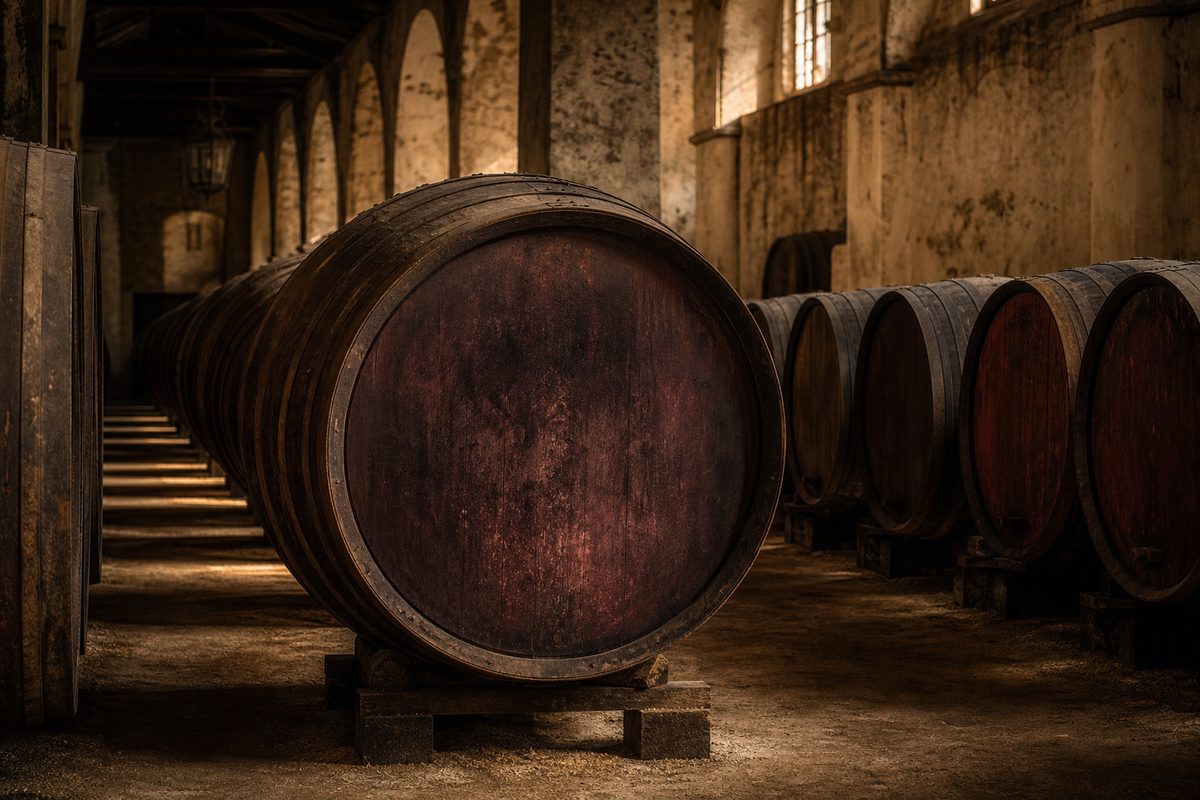Sherry-seasoned oak casks from Jerez