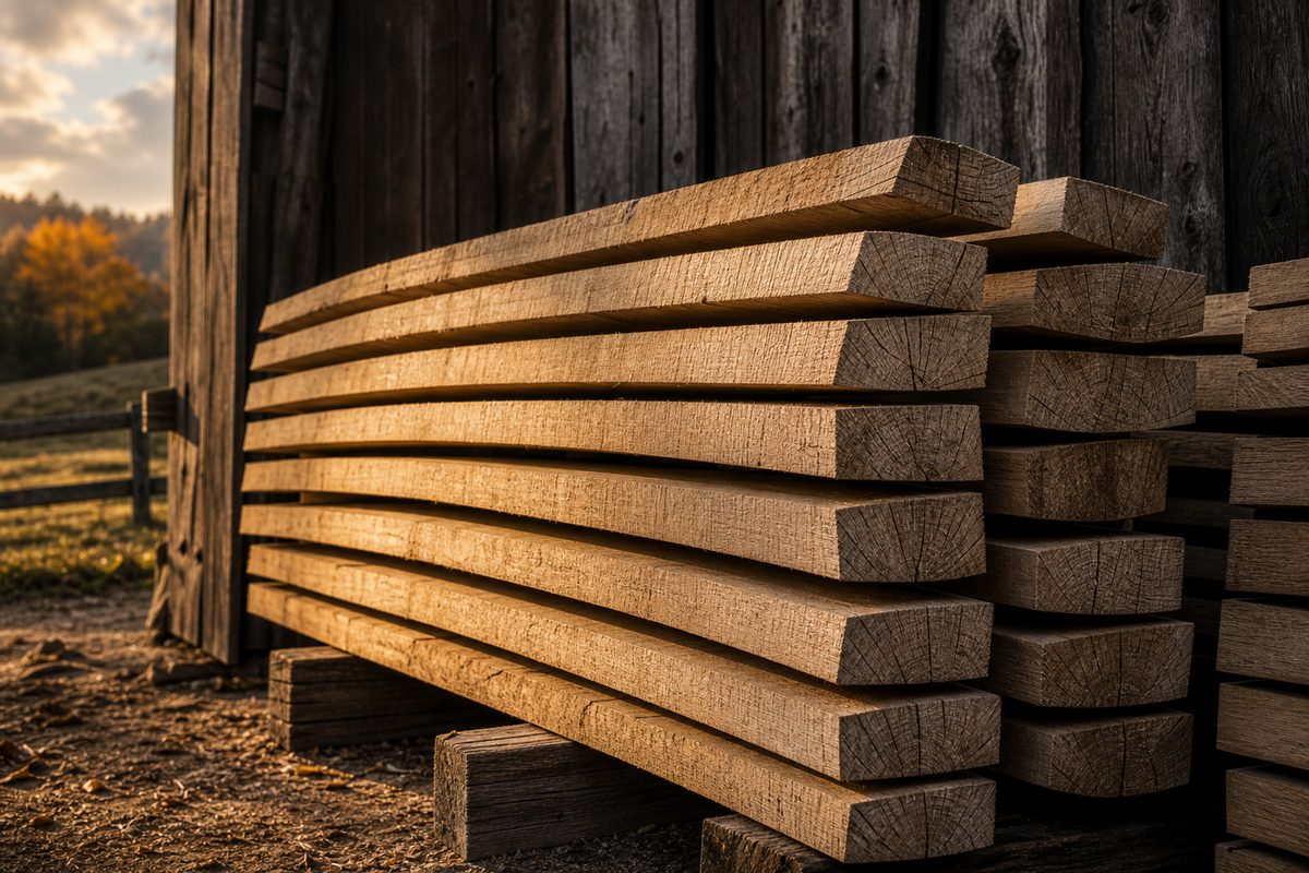 Vermont estate oak harvested on the WhistlePig property for barrel finishing