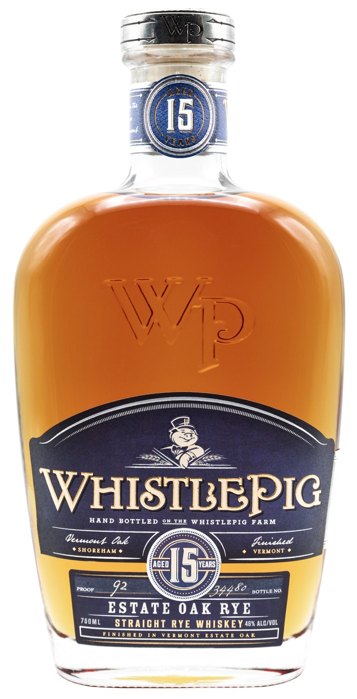 WhistlePig 15 Estate Oak Rye bottle